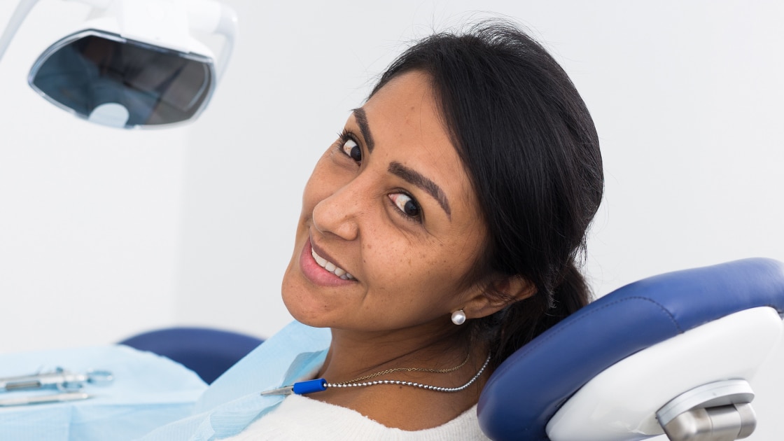 Woman looking backward photo